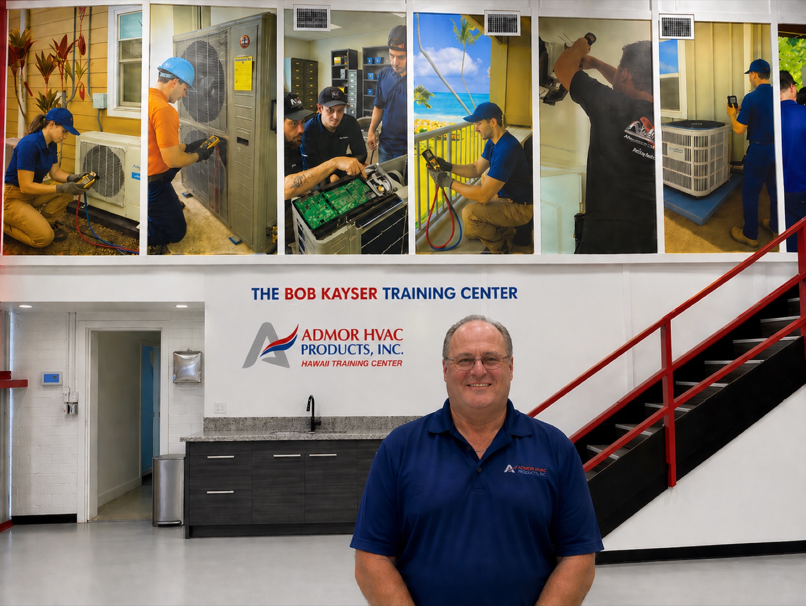 Bob Kayser Training Center hands-on HVAC training lab at Admor HVAC Products